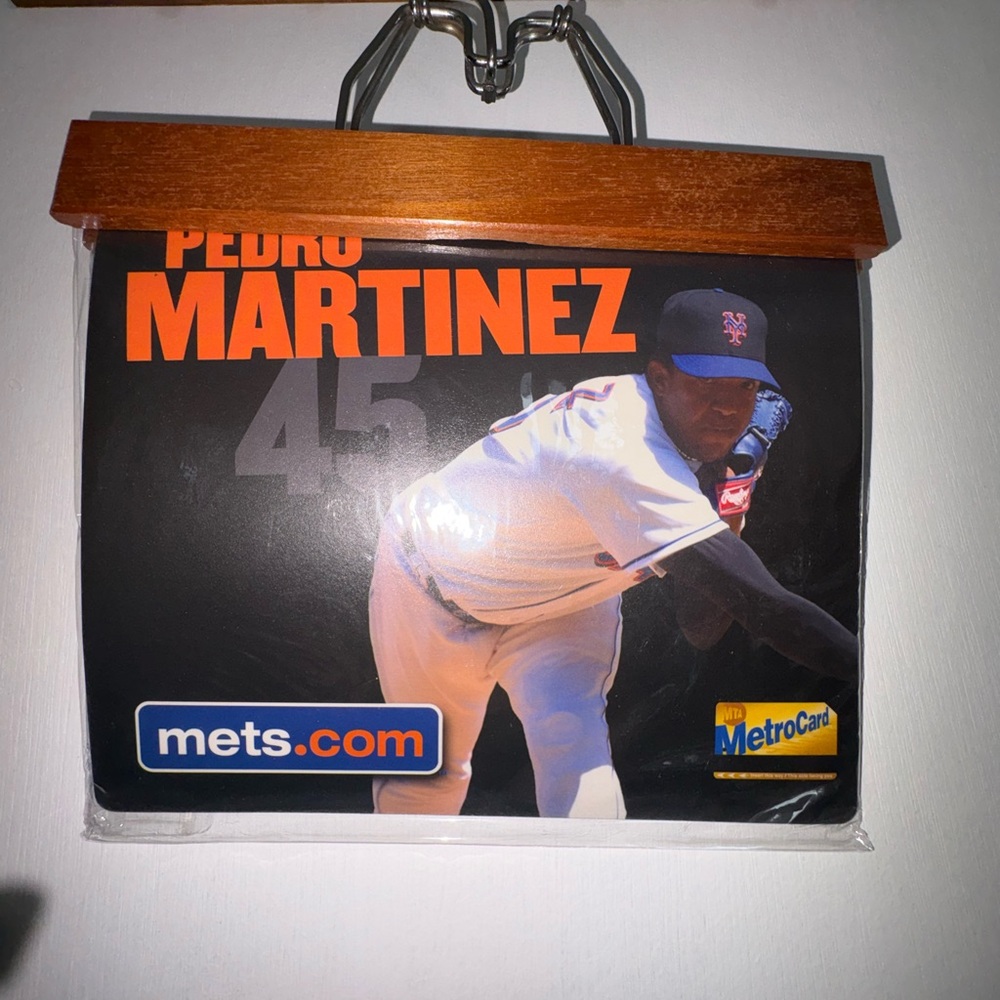 Brand New - Pedro Martinez NY Mets Mousepad Black & Orange Mouse Pad #45
